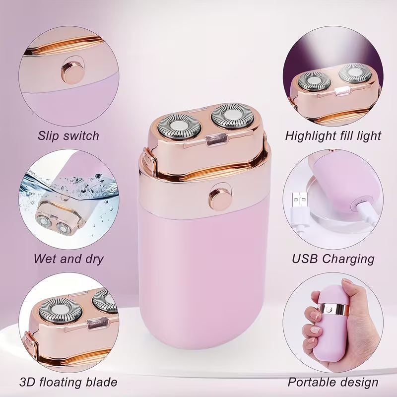 **Rechargeable Facial & Body Hair Remover for Women – Painless Electric Epilator for Face, Upper Lip, Underarms, Bikini & Legs
